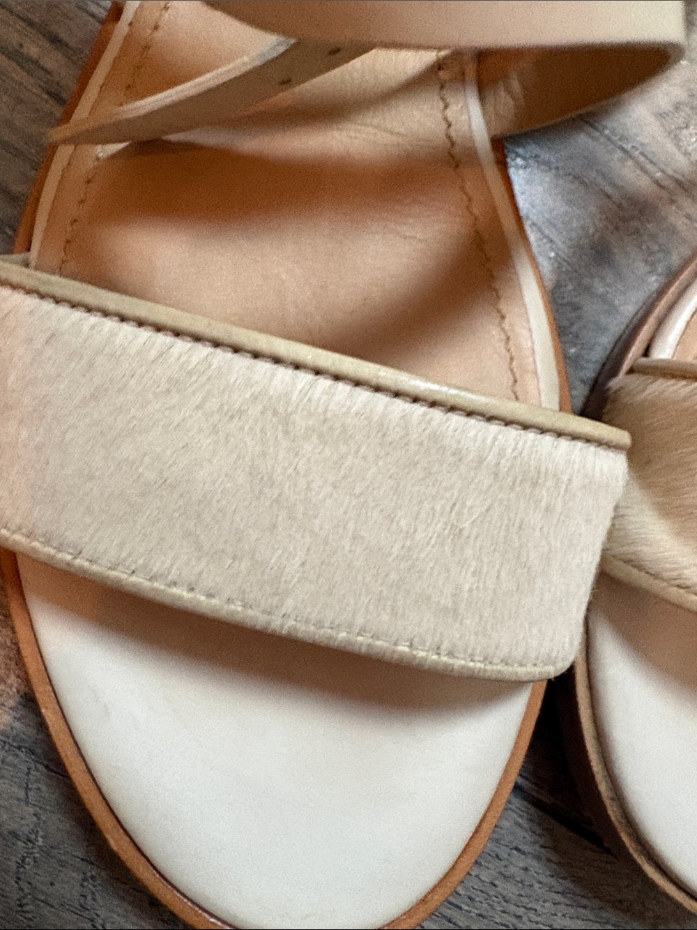 Brunello Cucinelli Cream Leather Ankle-Tie Sandals 39.5 - Picture 11 of 11